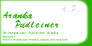 aranka pudleiner business card